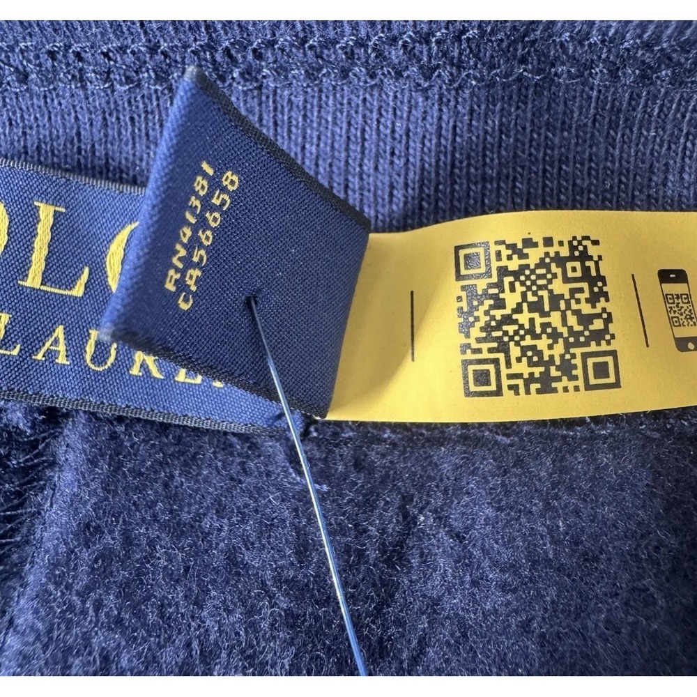 NWT Polo Ralph Lauren Fleece Sweatpants Ankle Cinch Men Size 4XL Tall Navy Blue - Picture 9 of 14